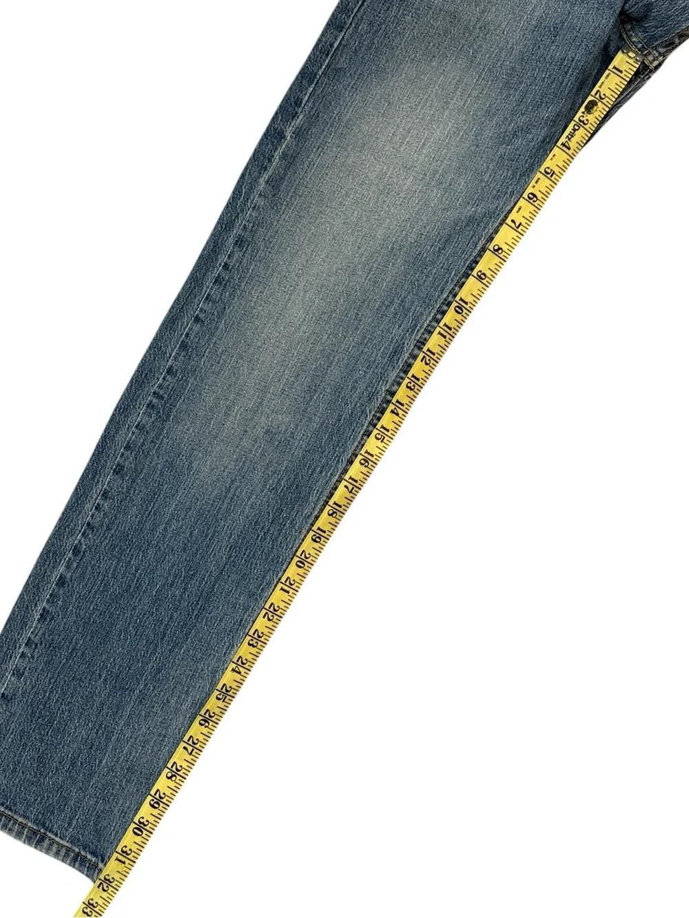 Levi’s 505 Straight Leg Jeans 30x32 Medium Wash Faded Stretch Denim Whiskering